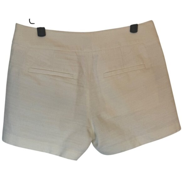 2/$30 J.Crew Size 0 Cream Linen & Cotton Blend Pleated Shorts - Picture 6 of 13